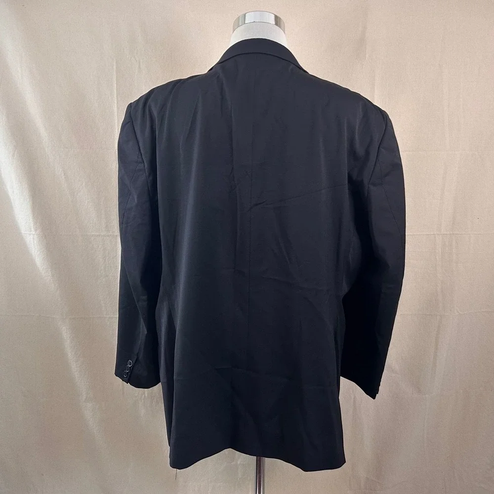 Joseph Abboud 54R Sport Coat Wool Blend Black Two Button Double Vented